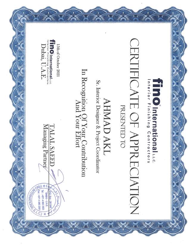 Sr. INTERIOR DESIGNER